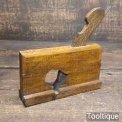 Interesting Antique G. H. Buck 1824 Coachmaker’s Beechwood T Rabbet Plane