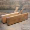 Crisp Pair Antique W. Marples Beechwood Moulding Planes 1 Sash & Square Ovolo