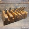 Crisp Set 7 Antique W. Greenslade Bristol Side Bead Moulding Planes ⅛, ¼, ⅜, ½, ⅝, ⅞ & 1”
