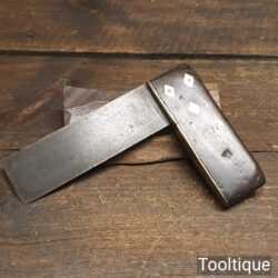 Vintage Carpenters 4” Rosewood And Brass Try Square