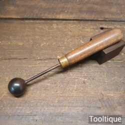 Vintage Leatherworking Embossing Tool Beechwood Handle - Good Condition