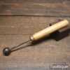 Vintage Leatherworking Embossing Tool Beech Handle - Good Condition