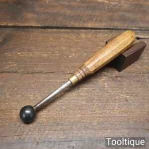 Vintage Leatherworking Embossing Tool Beech Handle - Good Condition