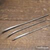 3 Vintage Saddlers or Upholstery Needles 6 + 5 + 4 ½” Long - Good Condition