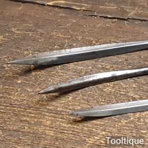 3 Vintage Saddlers or Upholstery Needles 6 + 5 + 4 ½” Long - Good Condition