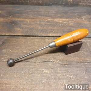 Vintage Leatherworking Embossing Tool Beech Handle - Good Condition