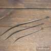 3 Vintage English Leatherworker’s Upholstery Needles 8” + 5” + 4” Long - Good Condition