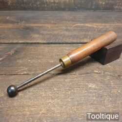 Vintage Leatherworking Embossing Tool Mahogany Handle - Good Condition
