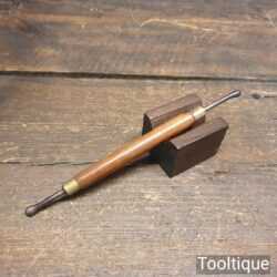 Vintage Leatherworking Embossing Tool Mahogany Handle - Good Condition