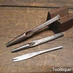 2 No: Vintage Leatherworker’s Hole Punches One By Dixon - Good Condition