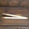 Vintage U.W.W Birmingham 2ft Imperial Brass Folding Steel Ruler - Good Condition