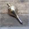 Vintage Large Brass Plumb Bob Monument Brand Stamped No: 7