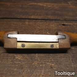 Vintage Beechwood Spokeshave Brass Sole 3” Cutter - Good Condition