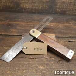 Vintage Marples 9” Rosewood & Brass Sliding Bevel - Good Condition