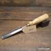 Vintage Carpenter’s 3/4” In Cannel Gouge Chisel Beechwood Handle - Sharpened Honed
