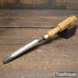 Vintage W. Marples & Sons Carpenter’s 7/16” Gouge Chisel Boxwood Handle- Sharpened Honed
