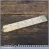 Scarce Antique 2’ long Bone And German Silver Folding Ruler - Good Condition