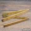 Vintage John Rabone No: 1377 Boxwood & Brass 24” Folding Ruler - Good Condition