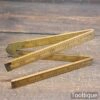 Vintage John Rabone No: 1377 Boxwood & Brass 24” Folding Ruler - Good Condition