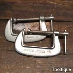 Vintage Pair Of Record Junior 2 ½” “G” Clamps - Good Condition