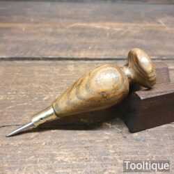 Vintage Shoemaker’s Leatherworking Sewing Awl Ash Handle - Good Condition