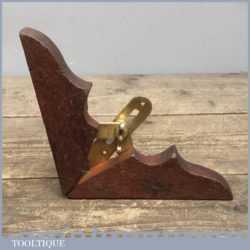 Antique Adjustable Bevel Or Angle Template - Unusual Brass Hinge