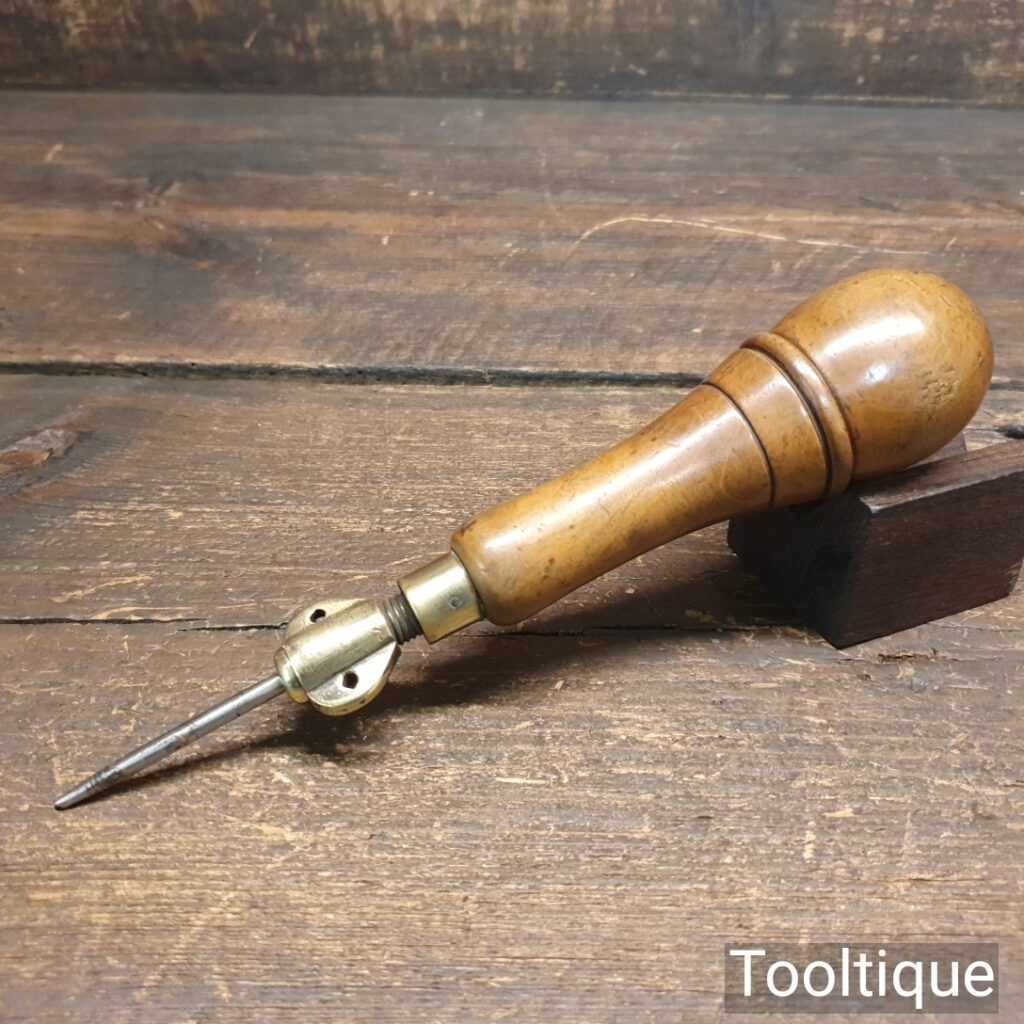 Vintage Boxwood & Brass Multi Tool With Compartment For Attachments