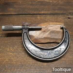 Vintage Brown & Sharpe Mfg Co. USA 1”-2” Imperial Micrometer No: 63A - Good Condition