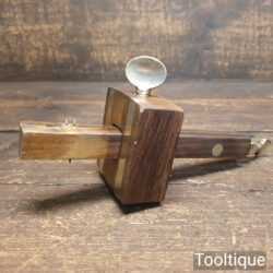 Vintage Carpenter’s Rosewood & Brass Mortise Gauge - Good Condition