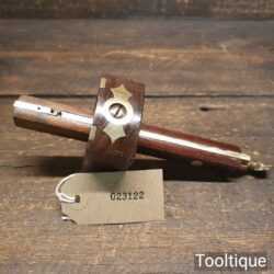 Vintage Elliot-Lucas Carpenter’s Mahogany & Brass Mortise Gauge - Good Condition