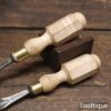Small Vintage Carpenter’s 3/8” In-Cannel Gouge Palm Chisels - Sharpened Honed