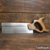 Vintage No: 14 Tyzack Sons & Turner 10” Steel Back Dovetail Saw - Refurbished Sharpened