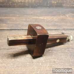 Vintage Carpenter’s Rosewood & Brass Mortise Gauge Smooth Action - Good Condition