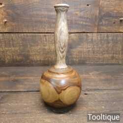 Handmade Wood Turned Reclaimed Old Lignum Vitae Mallet - Ash Handle