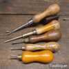 Selection 5 Vintage Carpenter’s Tools Push Pin Tack Lifter & Bradawl etc