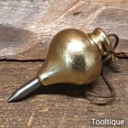 Scarce Vintage Record No: 3 Brass Plumb Bob - Good Condition