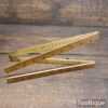 Vintage 24” Rabone Chesterman No: 1162 Metric & Imperial Boxwood Brass Folding Rule