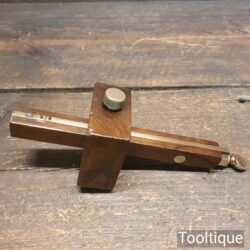 Vintage Carpenter’s Rosewood & Brass Mortise Gauge - Good Condition