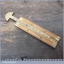 Vintage 3” John Rabone And Sons Extending Double Calliper Rule