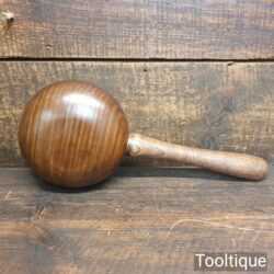 Handmade Saddlers Leatherworking Lignum Vitae Collar Stuffing Mallet - Ash Handle
