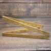Vintage Rabone No: 1378 Boxwood & Brass 36” Imperial Folding Rule - Good Condition