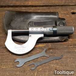 Vintage C.K.N Speedread 0”-1” Micrometer In Original Leather Clip Pouch