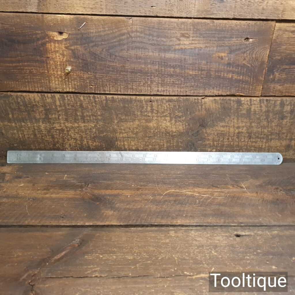 Vintage 24” Chesterman No: 612D Imperial Single Sided Contraction Ruler