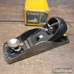 Vintage Boxed Stanley England No: 9 ½ Adjustable Throat Block Plane - Fully Refurbished