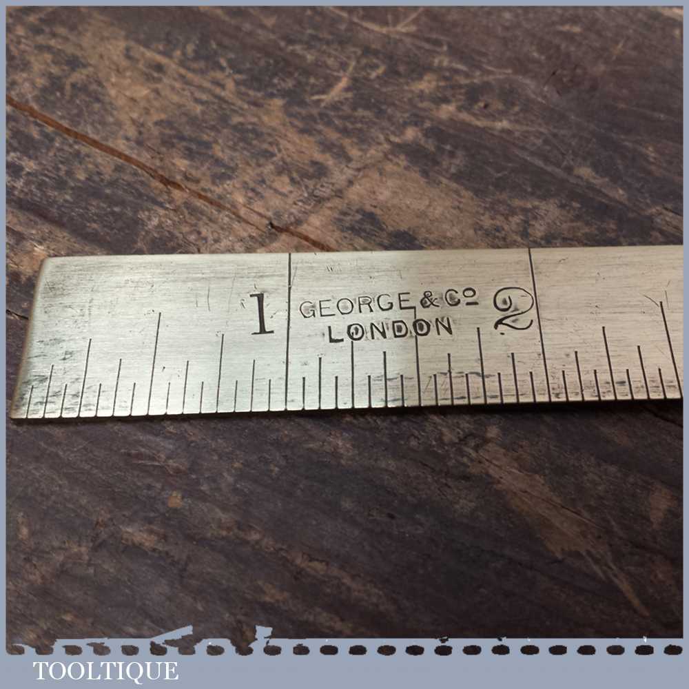 Vintage And Co Of London 12” Brass Ruler Tooltique