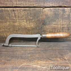 Early Unusually Small Antique Cast Steel 6” Lancashire Pattern Hacksaw