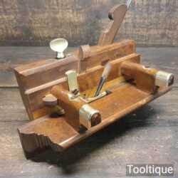 Antique G. H. Buck 1852-1898 Carpenter’s Beechwood & Brass Sash Fillister