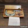 Vintage VIS Poland 2” - 3” Imperial Micrometer - Original Wooden Box