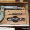 Vintage VIS Poland 2” - 3” Imperial Micrometer - Original Wooden Box