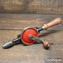 Vintage Stanley No: 803 Double Pinion Egg Beater Hand Drill - Good Condition